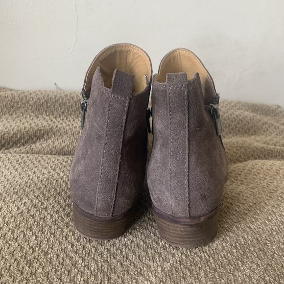 Lucky Brand Women’s 10 M 40 Brown Zipper Leather Ankle Boots Bartilino Booties - Picture 7 of 14